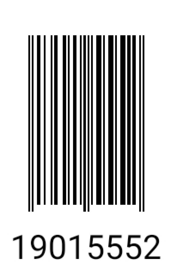 Beispiel für einen EAN-8-Barcode der Personalnummer 19015552