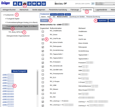 DME: Rufkombinationen dem Melder(!) zuordnen DME: Rufkombinationen dem Melder(!) zuordnen