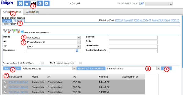 Sammelprüfung Schritt 1: Geräte auswählen Sammelprüfung Schritt 1: Geräte auswählen