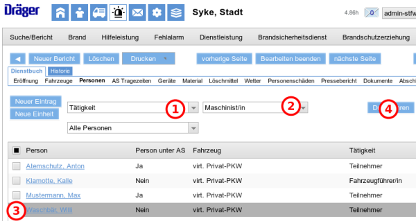 Tätigkeit Maschinist zuordnen Tätigkeit Maschinist zuordnen